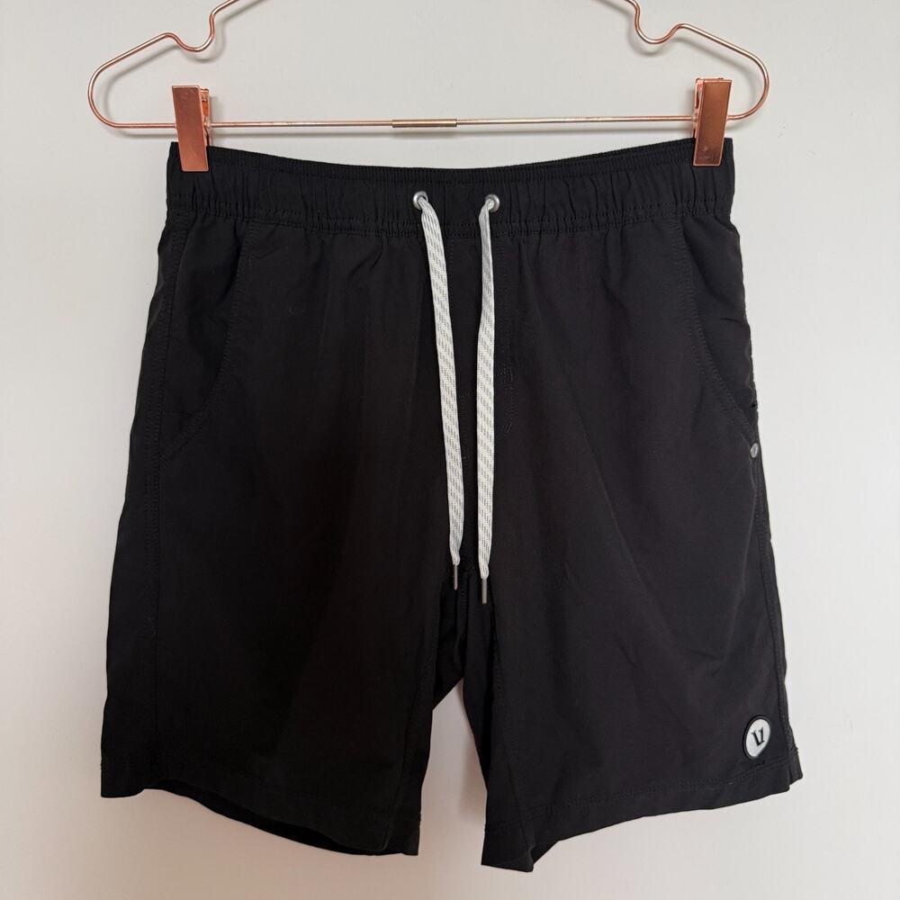 Vuori Kore Shorts 7” Lined Mens Small Black Stretch Performance Drawstring V302